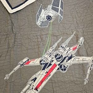 Pottery Barn Kids Star Wars Quilt - Gray and Red